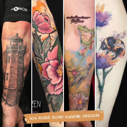 Explore plant tattoo ideas, creative tattoo ideas in Eugene, available at Whiteaker Tattoo Collective