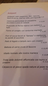 Menu / carte de Ristorante Monferrato à Turin