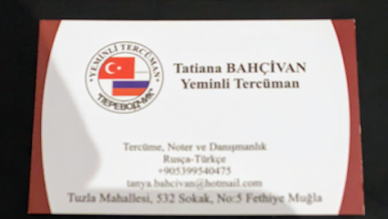 Tatiana Bahçivan Rusça -Türkçe Yeminli Tercüman