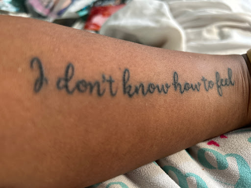 Explore black and red tattoo ideas, creative tattoo ideas in Philadelphia, available at No Ka Oi Tiki Tattoo