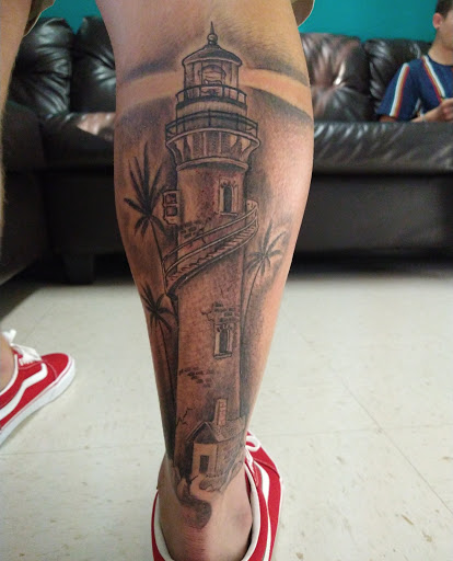 Explore half sleeve tattoo ideas black and grey, creative tattoo ideas in Homosassa, available at Citrus Tattoos