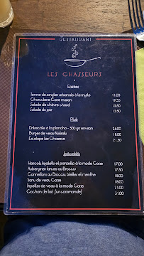 Menu du Restaurant des Chasseurs à Porto-Vecchio