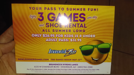 Bowling Alley «Brunswick Zone Kyrene Lanes», reviews and photos, 6225 W Chandler Blvd, Chandler, AZ 85226, USA