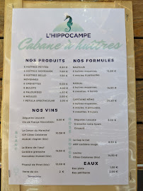 Restaurant L'hippocampe à Leucate (la carte)