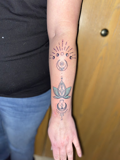 Explore solid black tattoo ideas, creative tattoo ideas in Stevens Point, available at Against All Odds Tattoo