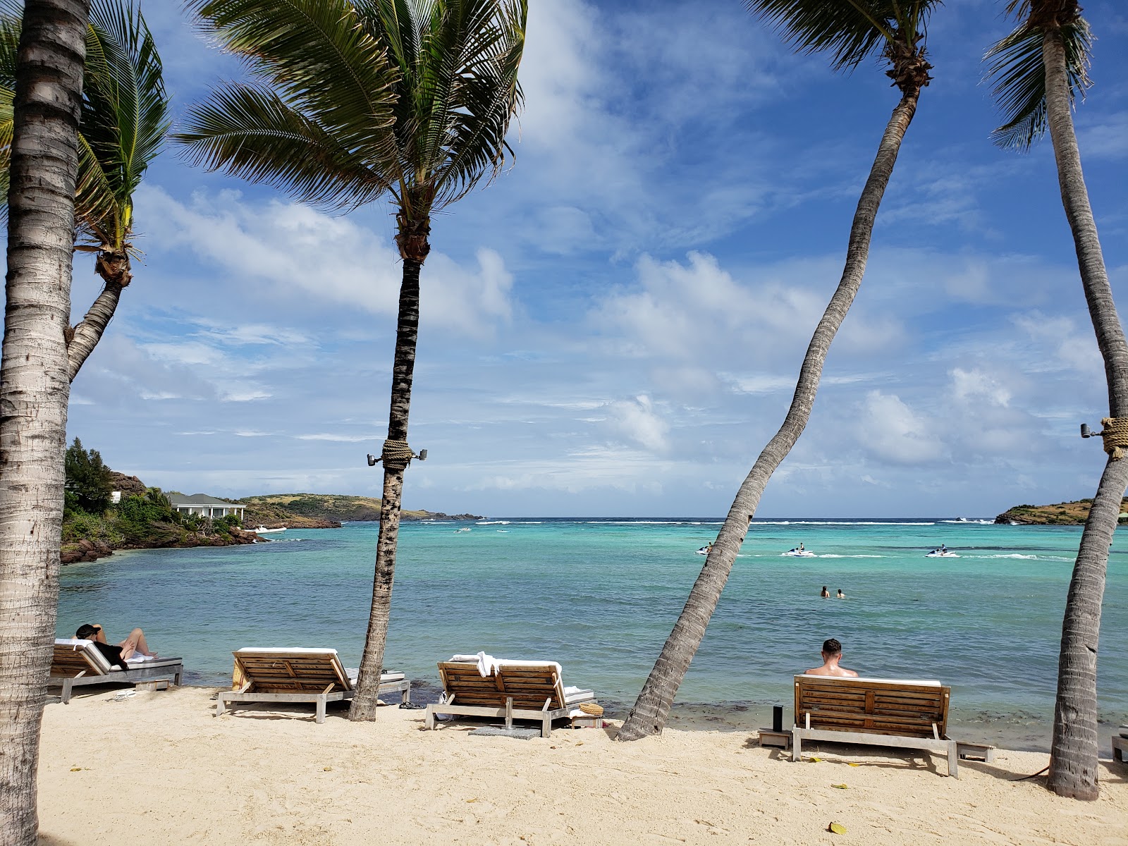 Foto av St Barth Strand med beige sand yta