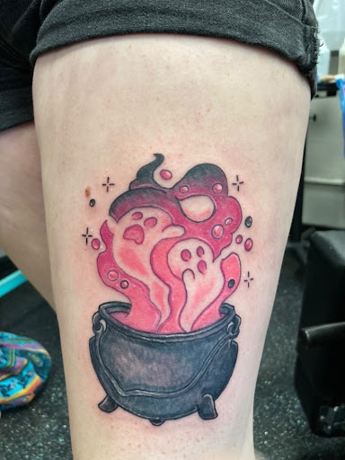 Explore monogram tattoo ideas, creative tattoo ideas in Slippery Rock, available at Dinky Dachshund Tattoo Parlor