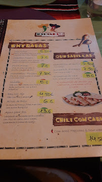 Menu / carte de Habanero à Braga