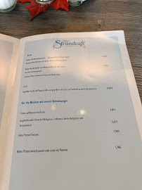 Menu / carte de Strandcafé SeeStern à Brodersby