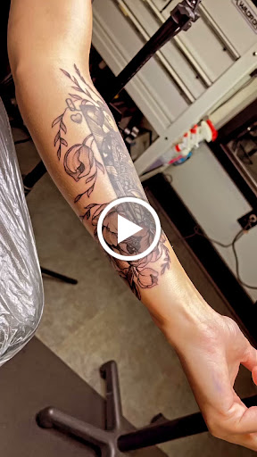 Explore sleeve tattoo filler ideas, creative tattoo ideas in Navarre, available at Eleven 11 Tattoo Studio