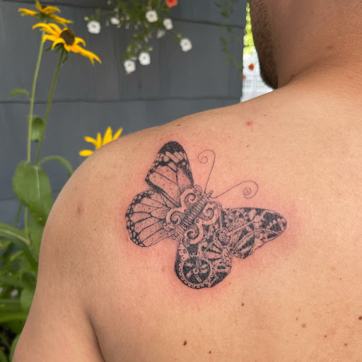 Explore unique lettering tattoo ideas, creative tattoo ideas in Spokane, available at Ron LeMay Tattoo