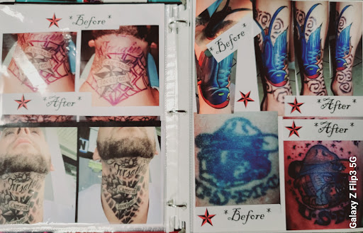 Explore background ideas for sleeve tattoos, creative tattoo ideas in Englewood, available at The Original Big Daddy Tattoo & Body Piercing est.1997 est.1997