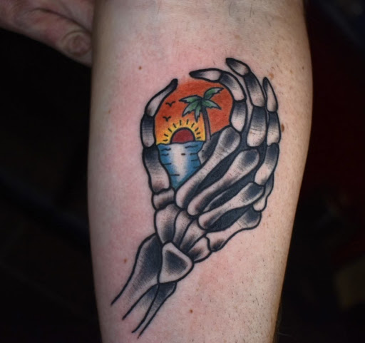 Explore leg tattoo ideas for females, creative tattoo ideas in Mckinney, available at Anvil Tattoo