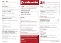 Menu du PummaRe' à Rome