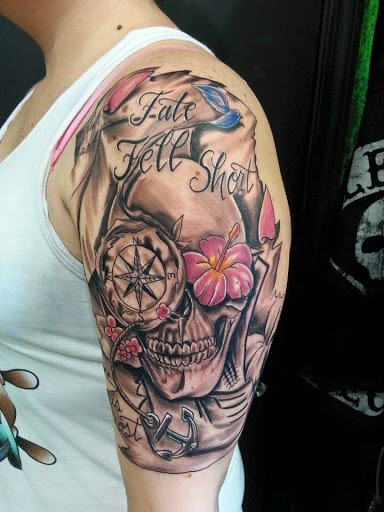 Explore strong woman tattoo ideas, creative tattoo ideas in Colorado Springs, available at Leftys Tattoo