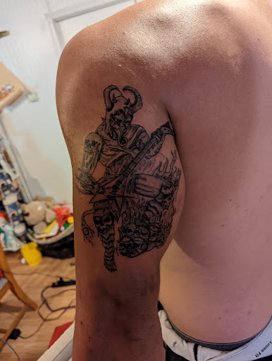 Explore book tattoos ideas, creative tattoo ideas in Canyon Lake, available at Timeless Tattoos L.L.C.