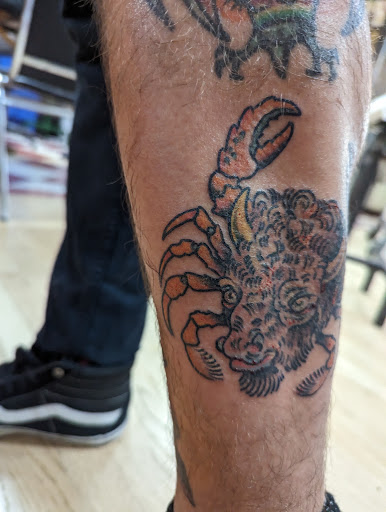 Explore womens thigh tattoo ideas, creative tattoo ideas in Portland, available at Atlas Tattoo Studio
