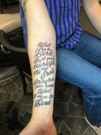 Explore viking head tattoo ideas, creative tattoo ideas in Calumet, available at Tattooing by Big Ben