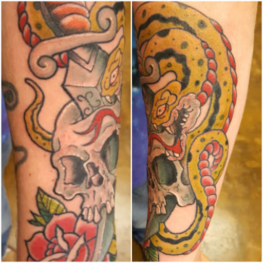 Explore dont tread on me tattoo ideas, creative tattoo ideas in Lincoln, available at Electric Buffalo Tattoo