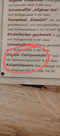 Restaurant Gasthaus Hasen à Waltenhofen (la carte)