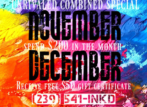 Explore number 4 tattoo ideas, creative tattoo ideas in Cape Coral, available at UNRIVALED INK