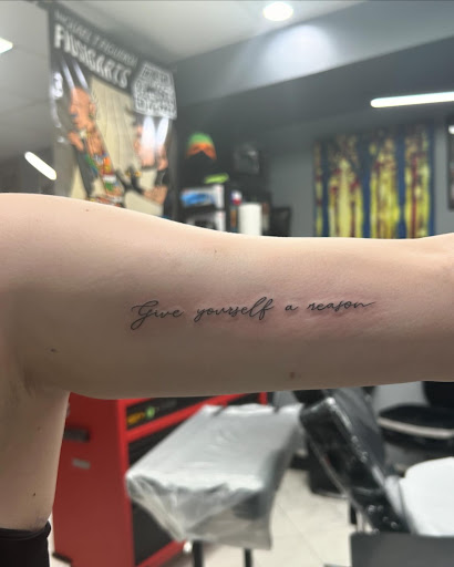 Explore half sleeve tattoo idea, creative tattoo ideas in Schaumburg, available at Atmosphere Tattoo Gallery - Schaumburg