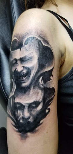 Explore tattoo ideas hearts name, creative tattoo ideas in Angola, available at Hoodlum Ink