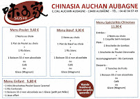 Chinisia Fast Food à Aubagne menu