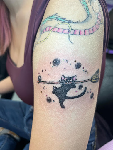 Explore lady justice tattoo ideas, creative tattoo ideas in Goshen, available at Lady Luck Studio