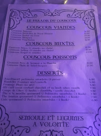 Carte du Le Paradis du Couscous à Paris