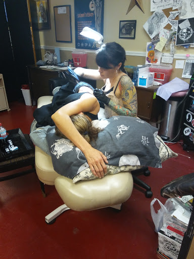 Explore forearm tattoo idea, creative tattoo ideas in Saint Augustine, available at Sailor Chers Tattoo & Body Piercing