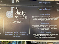 Le daily syrien veggie à Paris carte