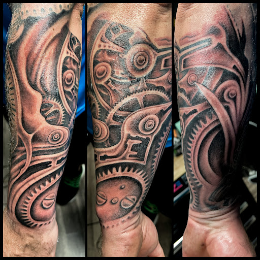 Explore men chest tattoo ideas, creative tattoo ideas in Enid, available at Culture Tattoo