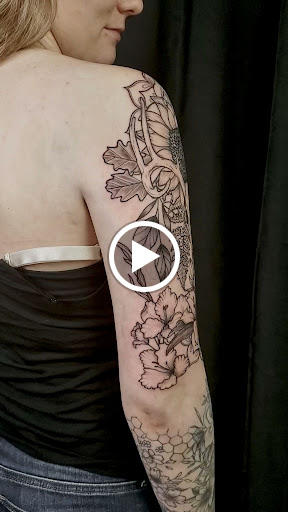 Explore oyster tattoo ideas, creative tattoo ideas in Morrisville, available at All The Things Tattoo Studio