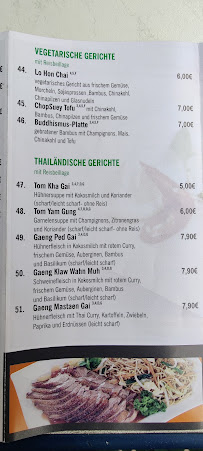 Bistro Linh Huy à Pirna (le menu)