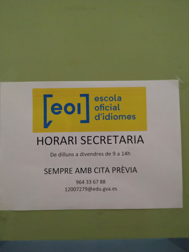 EOI el Maestrat, Escuela de idiomas en Vinaròs,Castellón