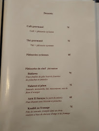 Bistronomie Yasmine à Marseille carte