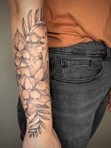 Explore cover up tattoo ideas on ankle, creative tattoo ideas in Grants Pass, available at Maya Wild Art