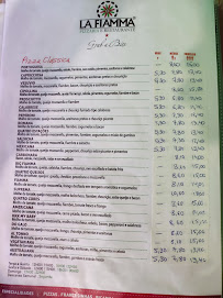 Restaurant La Fiamma à Arcozelo (la carte)