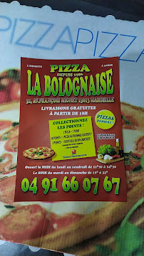 Pizzeria PIZZERIA La Bolognaise à Marseille (la carte)