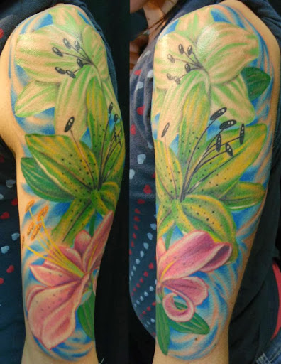 Explore road tattoo ideas, creative tattoo ideas in Roseville, available at Fallen Angel Tattoo