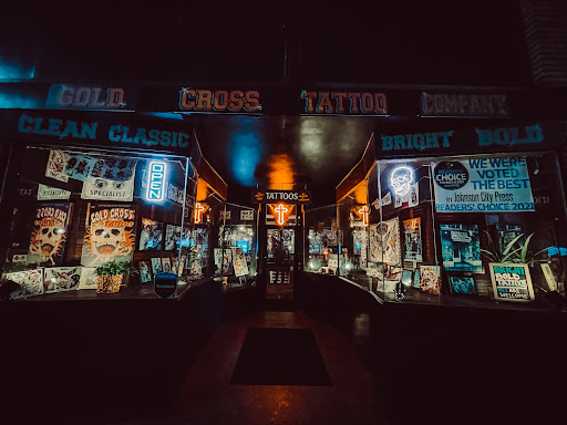 Explore lighthouse tattoo ideas, creative tattoo ideas in Johnson City, available at Gold Cross Tattoo Co.