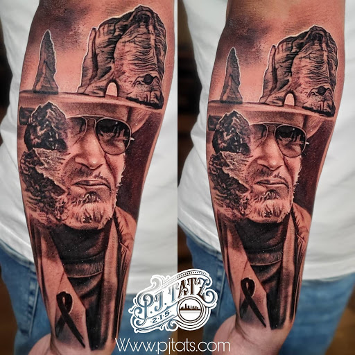 Explore inner bicep tattoo ideas for men, creative tattoo ideas in Bensalem, available at Philly Joe Tattoo Studio