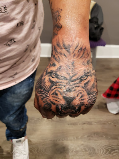 Explore bald head tattoo ideas, creative tattoo ideas in Fulton, available at ELEMENT iNK