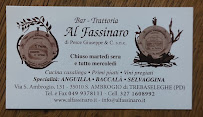Trattoria Al Fassinaro à Trebaseleghe menu