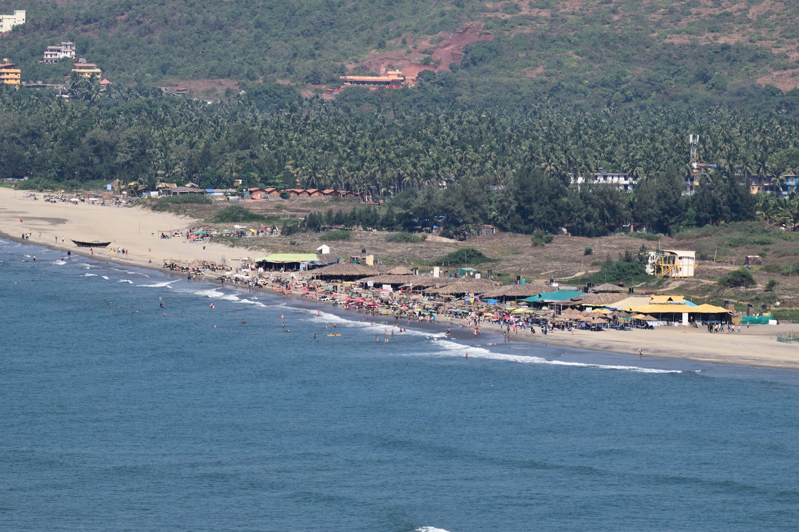 Photo of Morjhim Beach and the settlement