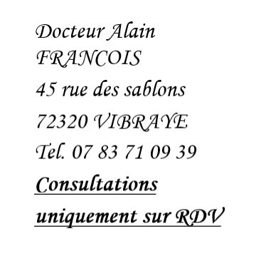 Docteur Alain FRANÇOIS à Vibraye