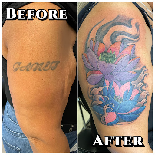 Explore shoulder mens tattoo ideas, creative tattoo ideas in Passaic, available at District 36 Tattoo Parlor