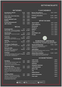 Menu du Restaurant Moritz à Bielefeld