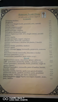 Menu du Peccato Divino à Cattolica